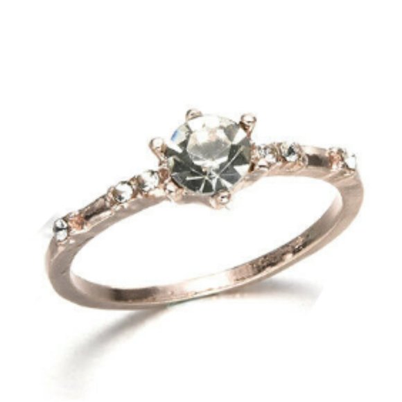 NWOT 14K GP Rose Gold CZ Ring, sz 6 - Picture 10 of 16